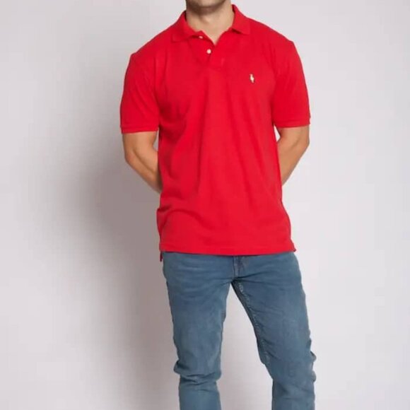 Express Classic Polo Men's Red - Picture 1 of 5